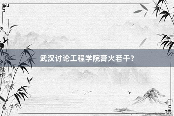 武汉讨论工程学院膏火若干？